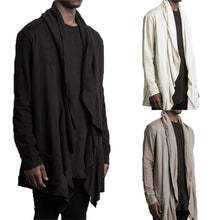 Load image into Gallery viewer, 2018 NEW Mens Cloak Long Outwear Shirts Male Overcoats Fashion Cardigan Trench Coats Long Sleeve Irregular Masculina Jaqueta